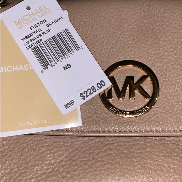 MICHAEL KORS SM KHAKI SHOULDER FLAP, LEATHER - Picture 4 of 4